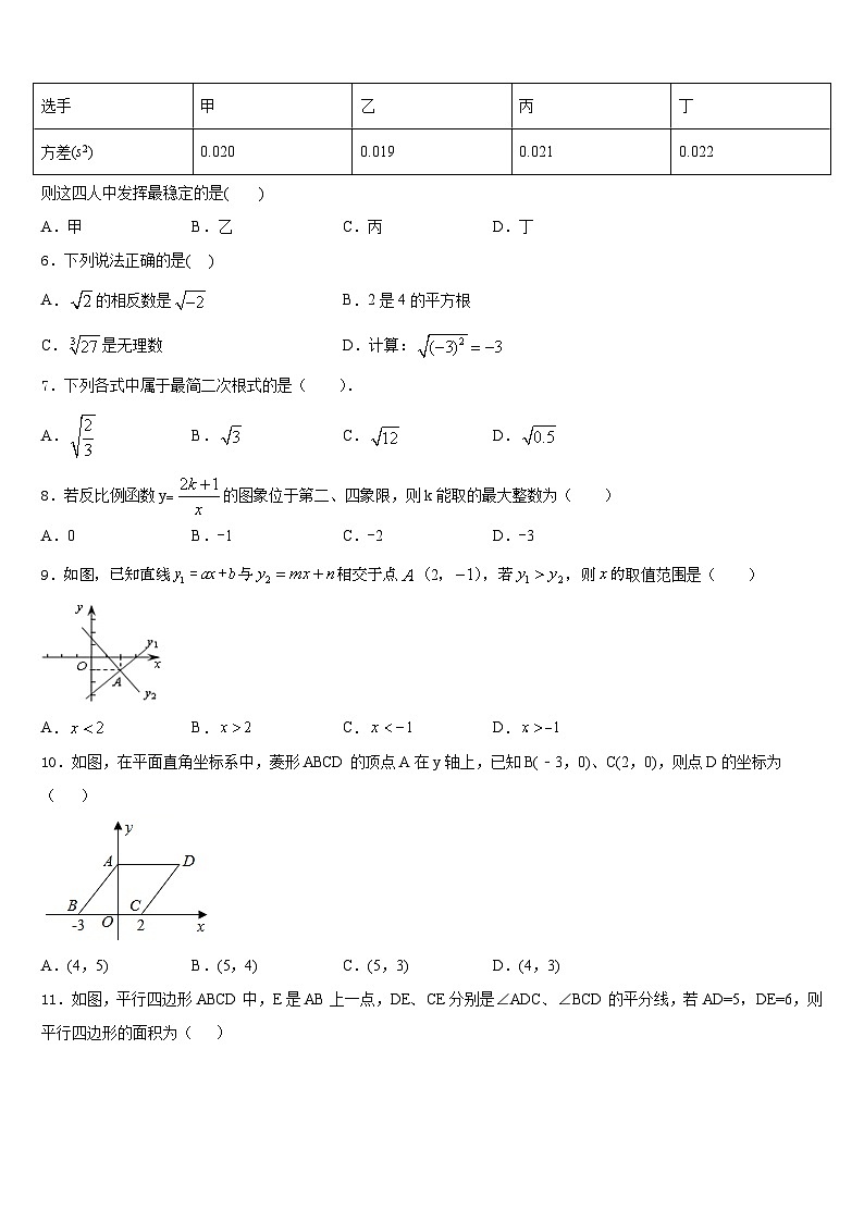 江苏省南通市海安市十校联考2022-2023学年数学七下期末监测试题含答案02