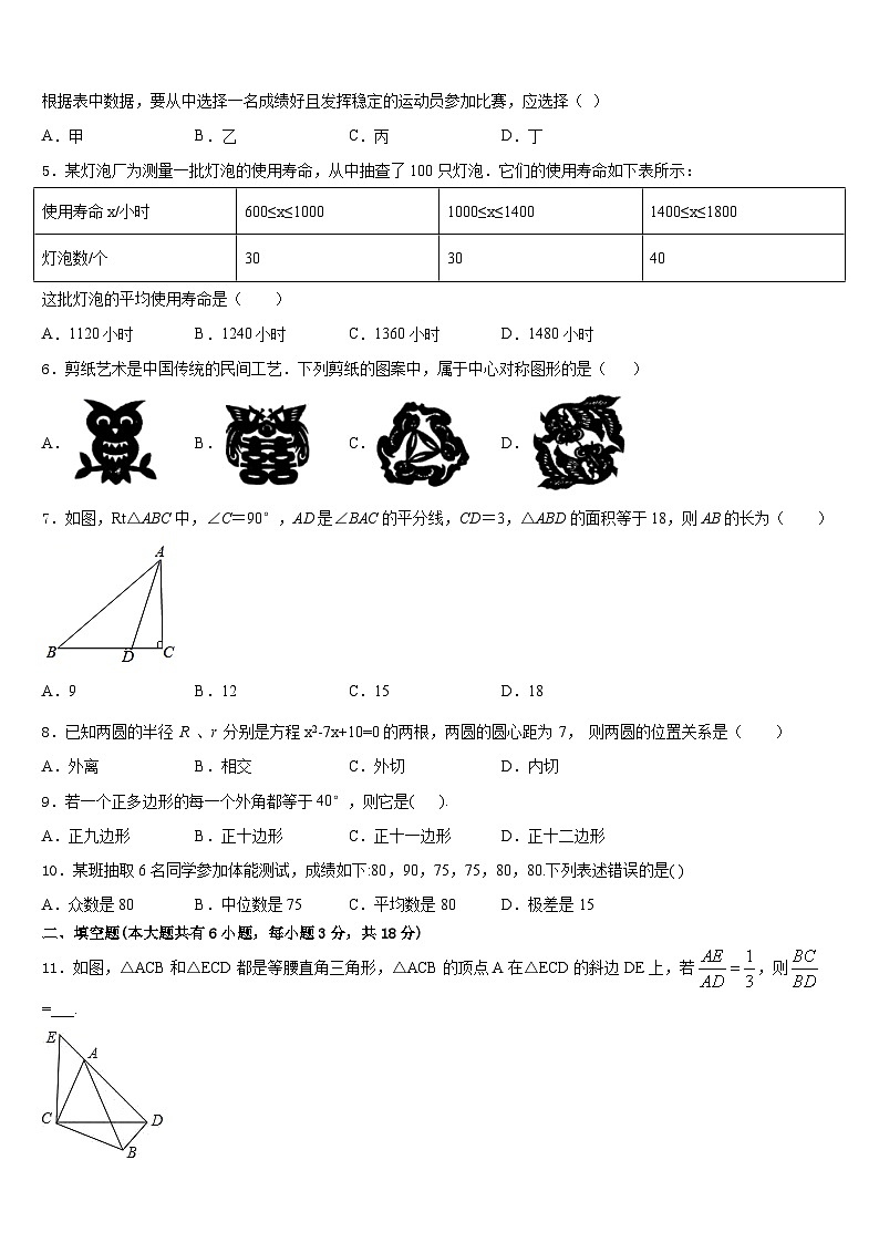 江苏省苏州市吴中学区2022-2023学年七年级数学第二学期期末考试试题含答案第2页