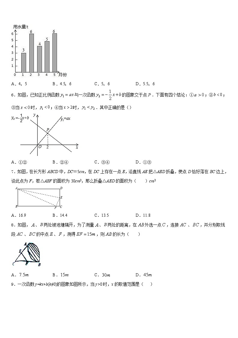 江苏省部分市区2022-2023学年七年级数学第二学期期末检测模拟试题含答案第2页