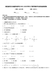 湖北省武漢大附屬外語(yǔ)學(xué)校2022-2023學(xué)年七下數(shù)學(xué)期末學(xué)業(yè)質(zhì)量監(jiān)測(cè)試題含答案
