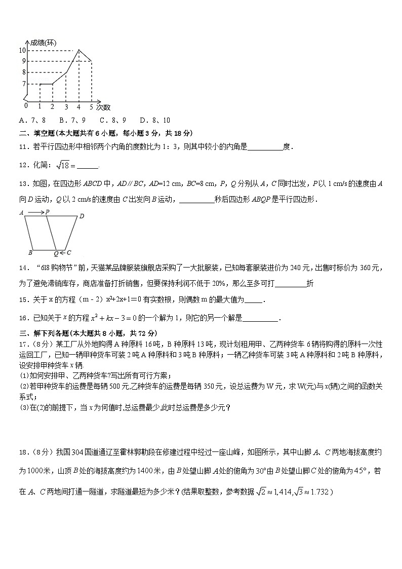 湖北省襄阳市襄阳五中学实验中学2022-2023学年数学七下期末学业质量监测试题含答案第3页