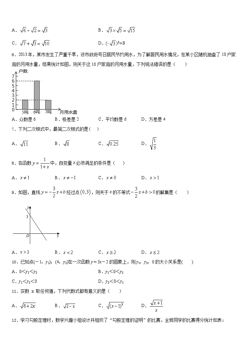 陕西宝鸡渭滨区2022-2023学年七下数学期末教学质量检测模拟试题含答案02