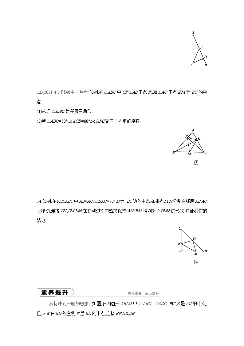 湘教版数学八年级下册同步练习 1.1直角三角形的性质和判定03