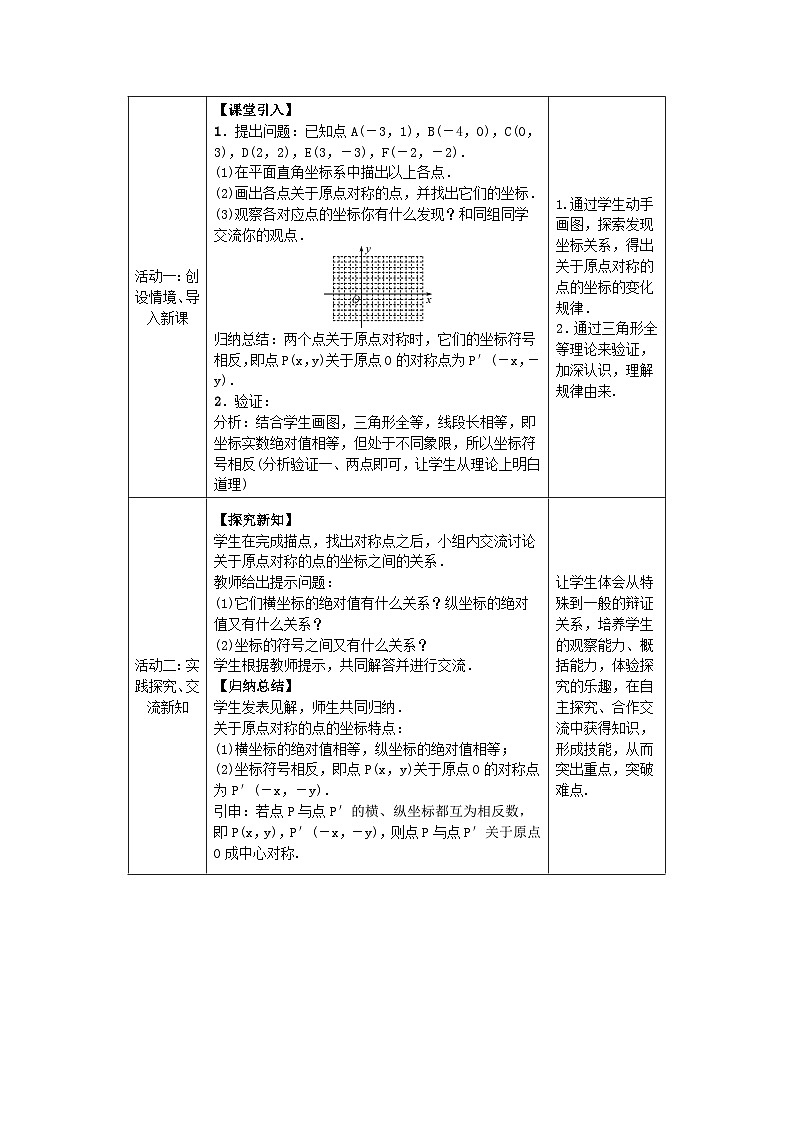 人教版初中数学九年级上册23.2 第3课时《关于原点对称的点的坐标》课件+教案+同步作业(含教学反思)02