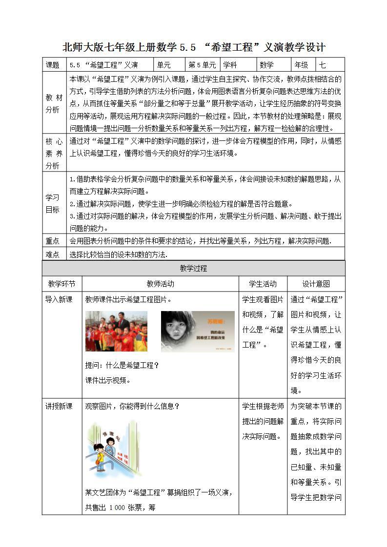 【核心素养】5.5 “希望工程”义演 课件+教案-北师大版数学七年级上册01