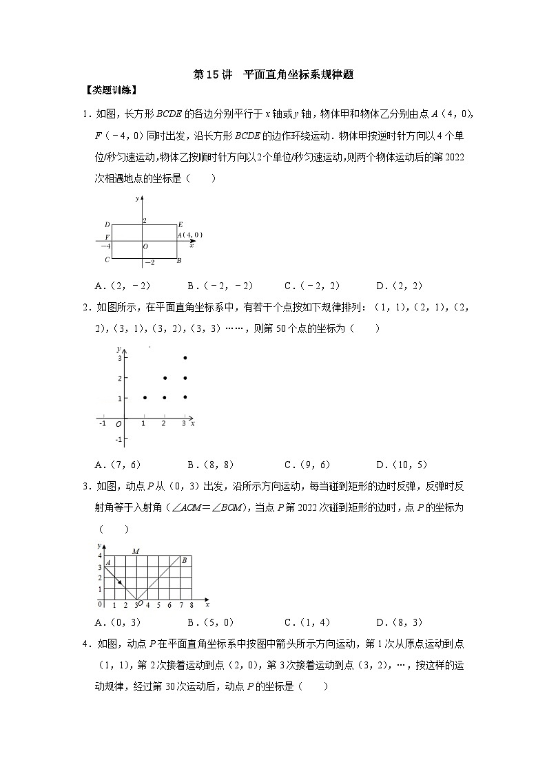 第15讲 平面直角坐标系规律题(原卷版)第1页