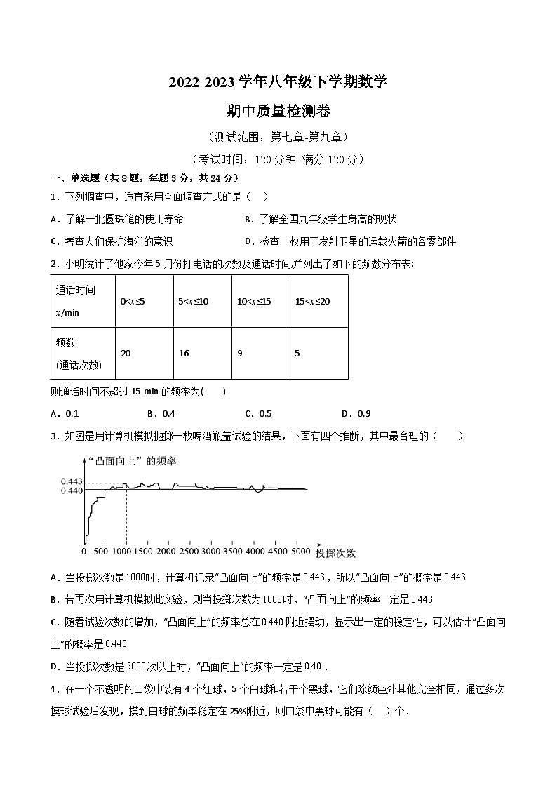 【同步讲义】苏科版数学八年级下册:期中模拟卷 讲义01