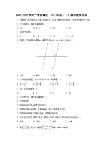 2022-2023学年广东省肇庆一中七年级（下）期中数学试卷（含解析）