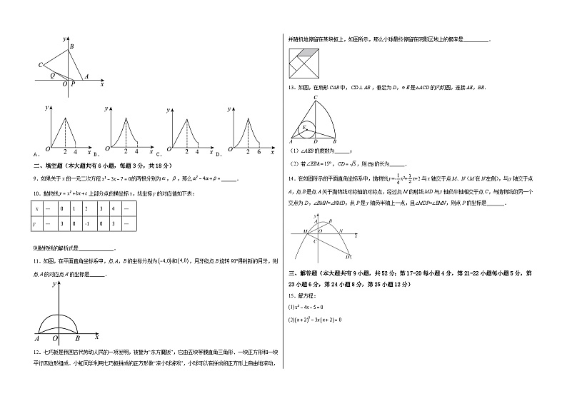 九年级数学上册【期中满分冲刺】综合能力拔高卷(轻松拿满分)(解析+原卷)02
