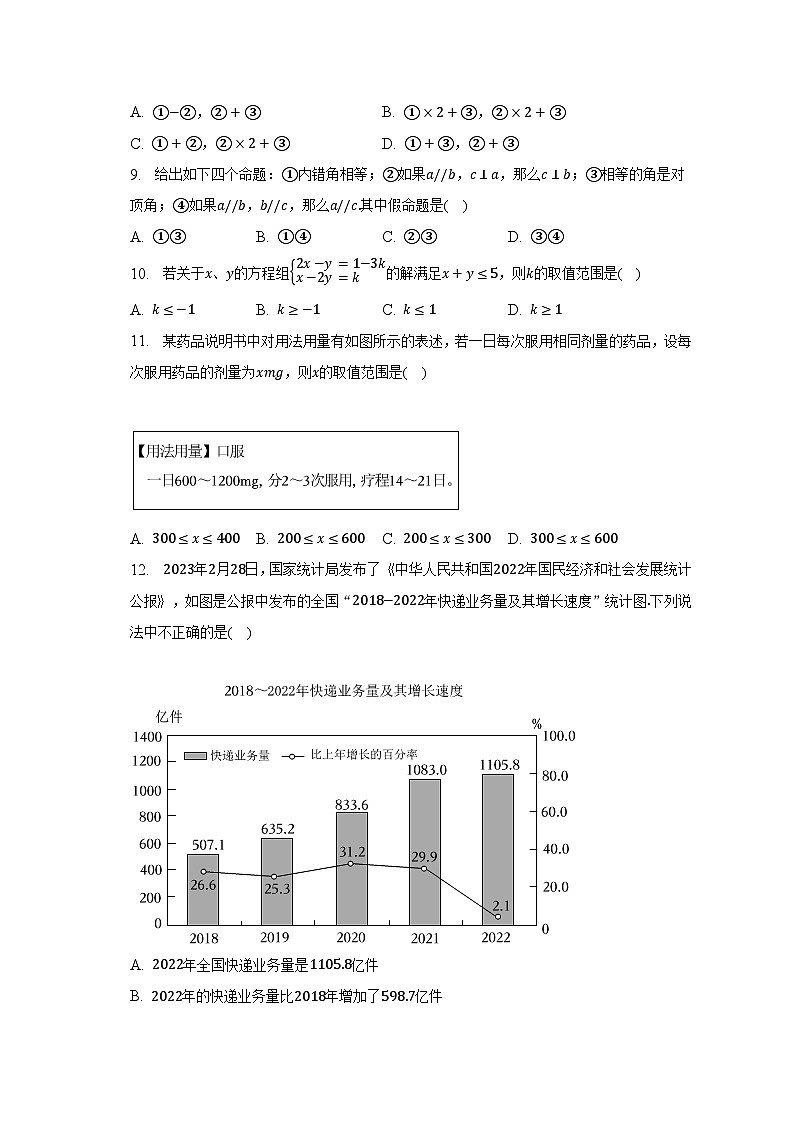 2022-2023学年山东省日照市岚山区七年级(下)期末数学试卷(含解析)第2页
