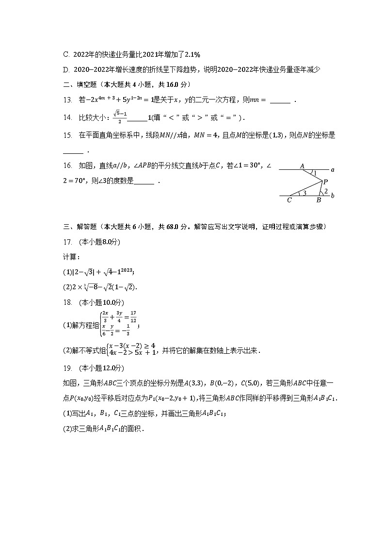 2022-2023学年山东省日照市岚山区七年级(下)期末数学试卷(含解析)第3页