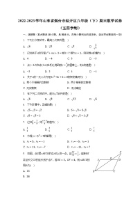 2022-2023学年山东省烟台市经开区八年级(下)期末数学试卷(五四学制)(含解析)
