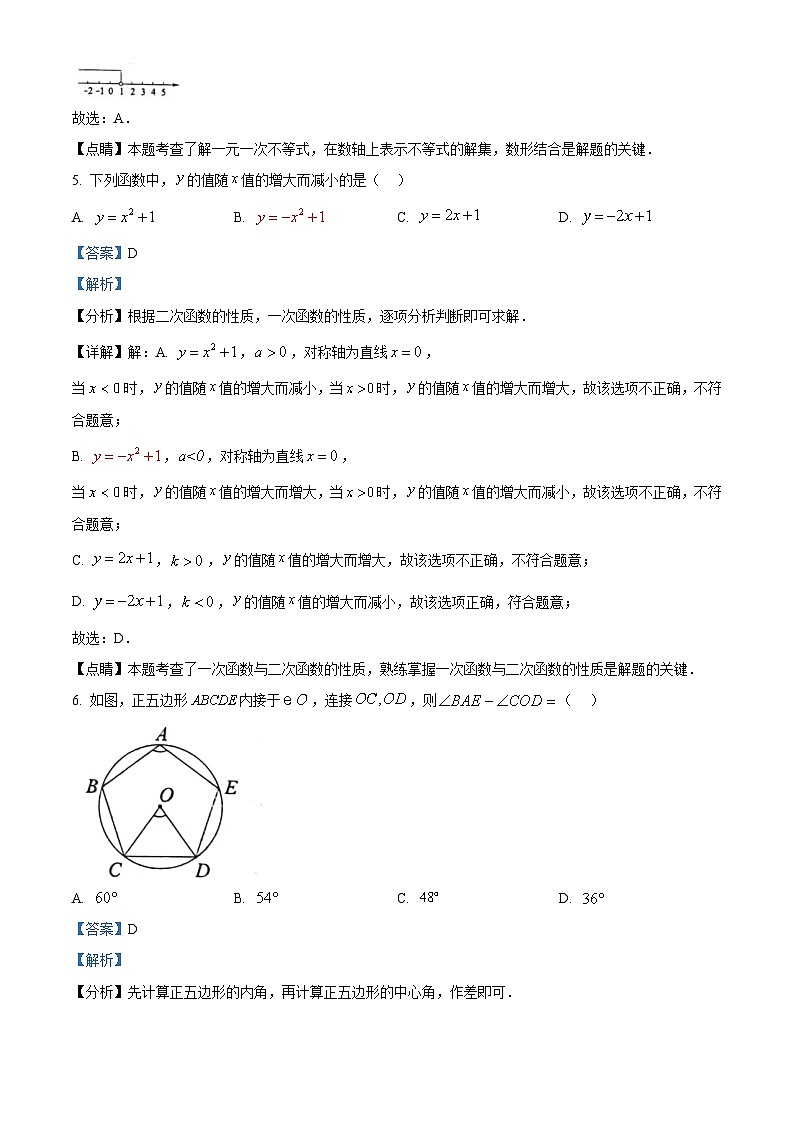 2023年安徽中考数学真题(含解析)第3页