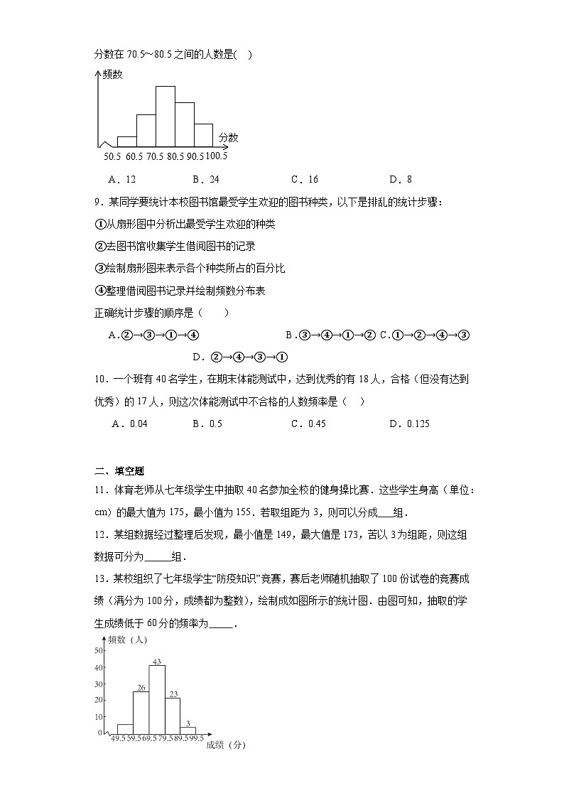 6.3频率直方图同步练习-青岛版数学九年级下册03