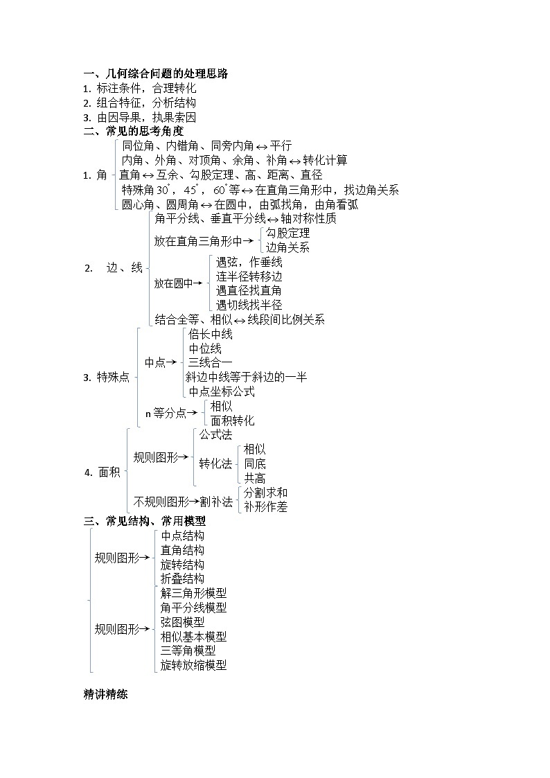 2024年中考数学专题复习——专题三 几何综合-2024年中考数学专题复习03