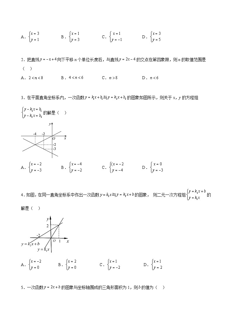 专题6.5 一次函数与二元一次方程-《讲亮点》2022-2023学年八年级数学上册教材同步配套讲练(苏科版)03