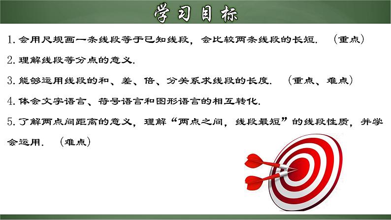 4.2.2 线段长短的比较与运算(课件)-【超级课堂】2022-2023学年七年级数学上册教材配套教学精品课件(人教版)第2页