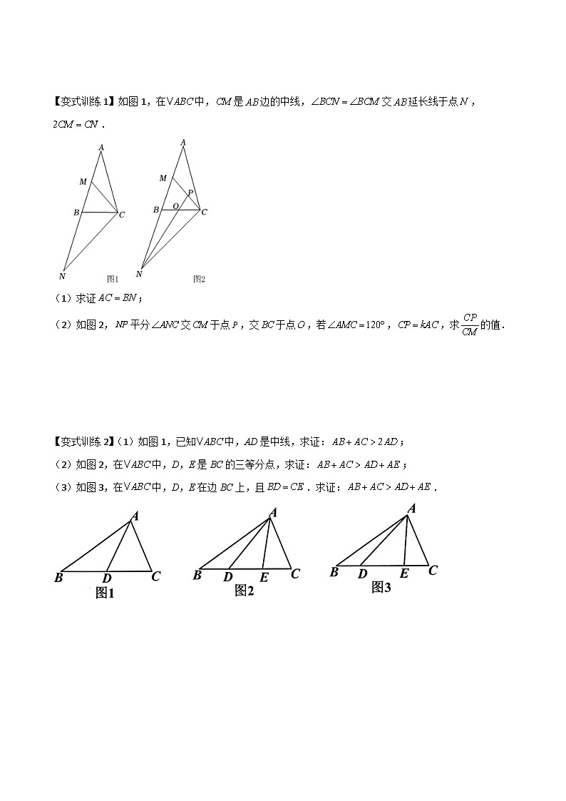 八年级数学上册专题02 全等三角形中的六种模型梳理(原卷版)(人教版) 第2页