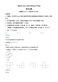 2022年辽宁省沈阳市中考数学真题（解析版）