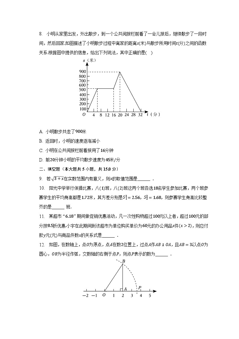 2022-2023学年陕西省渭南市韩城市八年级(下)期末数学试卷(含解析)第2页