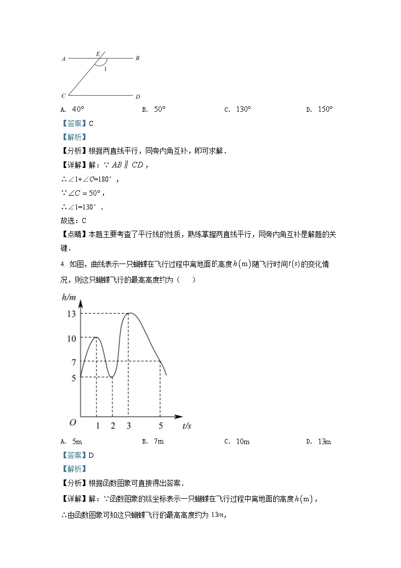 2022年重庆市中考数学真题（A卷）（解析版）02