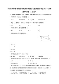 2022-2023学年湖北省武汉市黄陂区七校联盟七年级（下）月考数学试卷（5月份）（含解析）