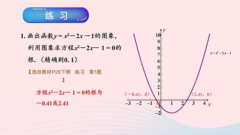 第26章二次函数26.3实践与探索第2课时二次函数和一元二次方程方程不等式的关系课件(华东师大版九下)07