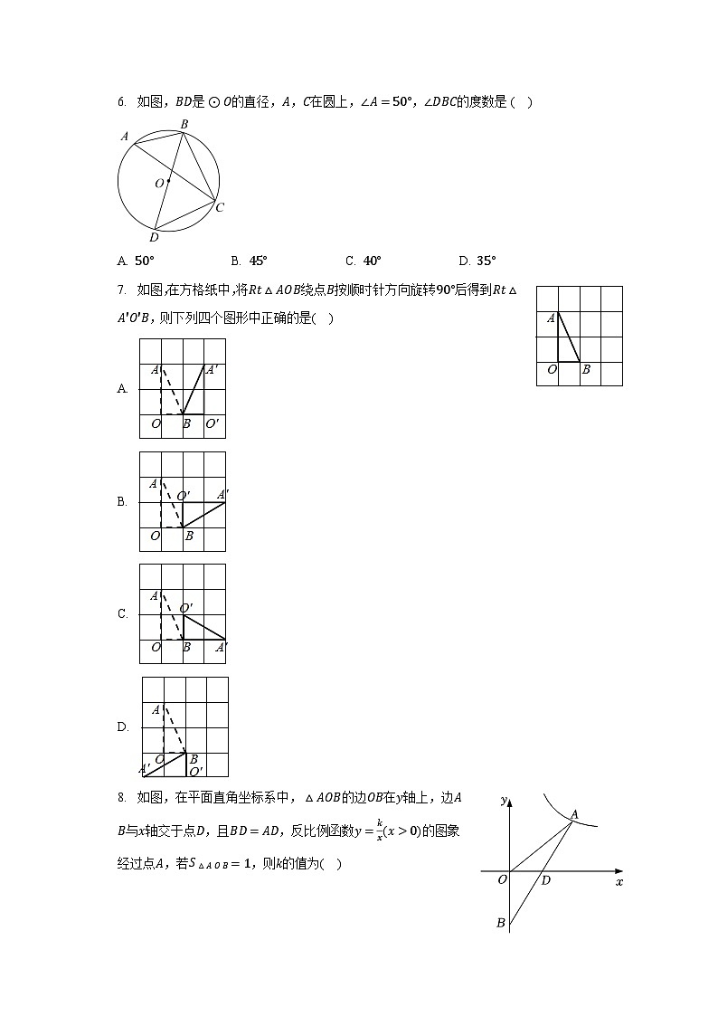 2022-2023学年辽宁省抚顺市清原县九年级(上)期末数学试卷(含解析)第2页