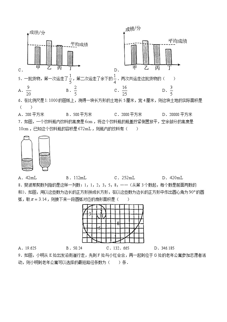 湖北省武汉市江岸区2023-2024学年七年级上学期开学考试数学试题(无答案)02