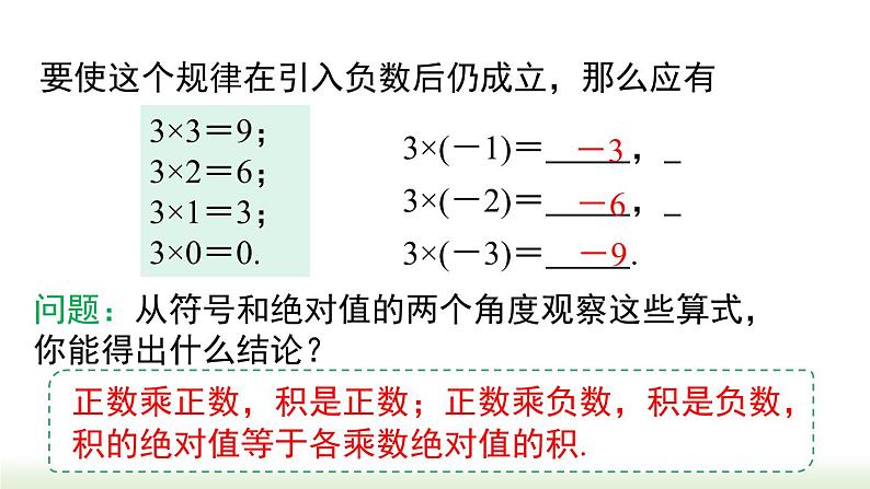 人教版七年级数学上册课件 1.4.1 第1课时 有理数的乘法法则04