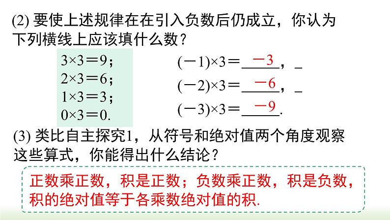 人教版七年级数学上册课件 1.4.1 第1课时 有理数的乘法法则06