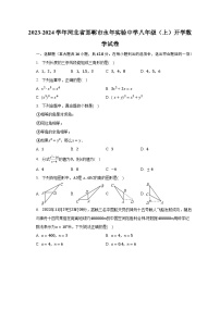 2023-2024学年河北省邯郸市永年实验中学八年级（上）开学数学试卷(含解析）