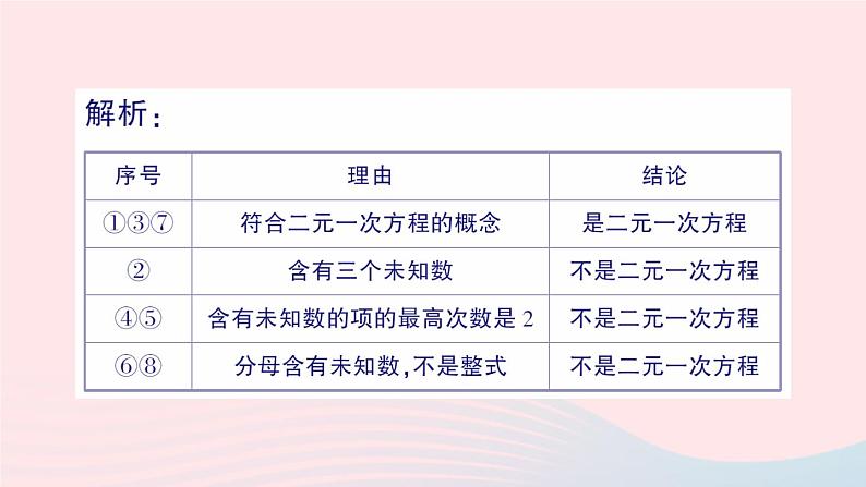 2023八年级数学上册第五章二元一次方程组1认识二元一次方程组课件新版北师大版03