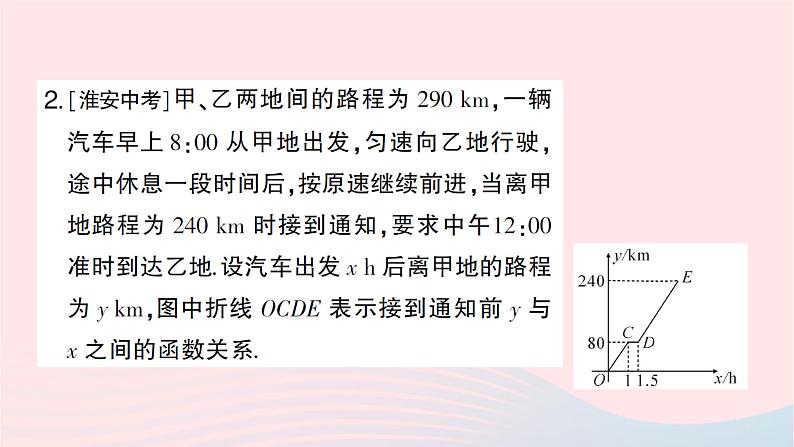2023八年级数学上册第五章二元一次方程组专题训练十四一次函数的应用作业课件新版北师大版05