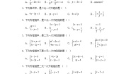 数学北师大版1 认识二元一次方程组综合训练题