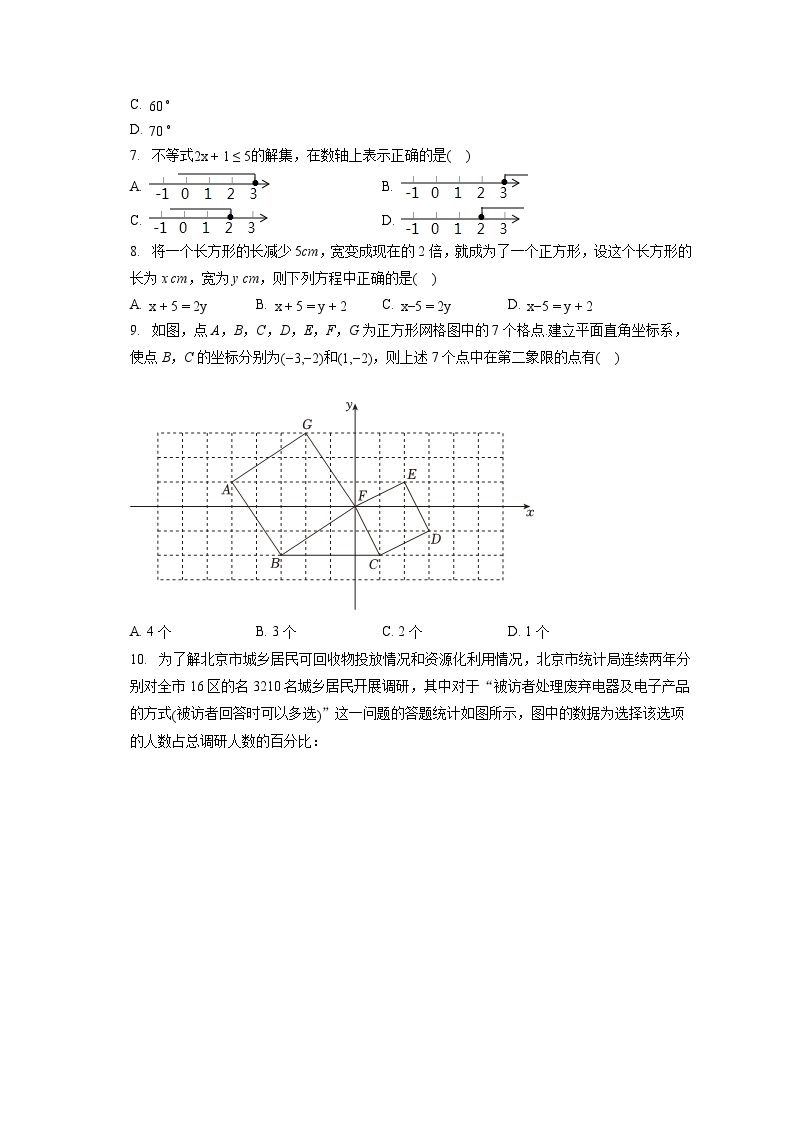 2022-2023学年北京市海淀区七年级（下）期末数学试卷（含答案解析）02