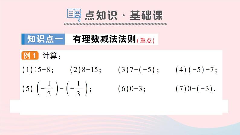 2023七年级数学上册第1章有理数1.4有理数的加减第2课时有理数的减法作业课件新版沪科版第2页