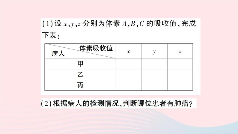 2023七年级数学上册第3章一次方程与方程组3.6综合与实践一次方程组与CT技术作业课件新版沪科版06