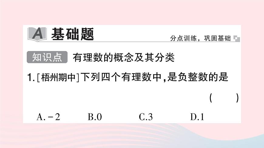 2023七年級(jí)數(shù)學(xué)上冊(cè)第1章有理數(shù)1.1正數(shù)和負(fù)數(shù)第2課時(shí)有理數(shù)作業(yè)課件新版滬科版第2頁(yè)
