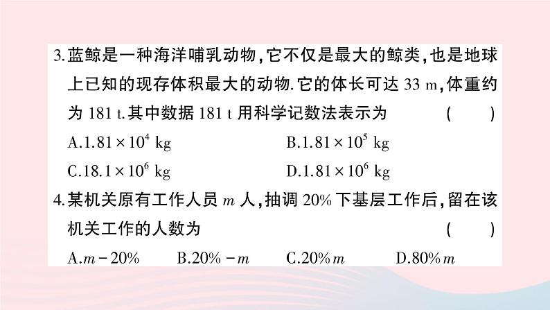 2023七年级数学上学期期中综合检测卷作业课件新版沪科版03