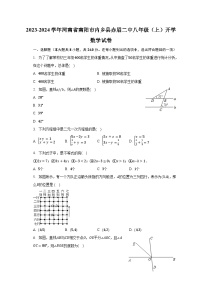 2023-2024学年河南省南阳市内乡县赤眉二中八年级（上）开学数学试卷（含解析）