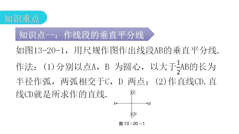 人教版八年级数学上册第十三章轴对称第20课时线段的垂直平分线的性质(二)教学课件03