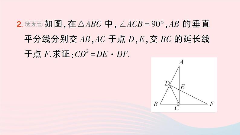 2023九年级数学上册第3章图形的相似专题六线段等积式的证明作业课件新版湘教版05