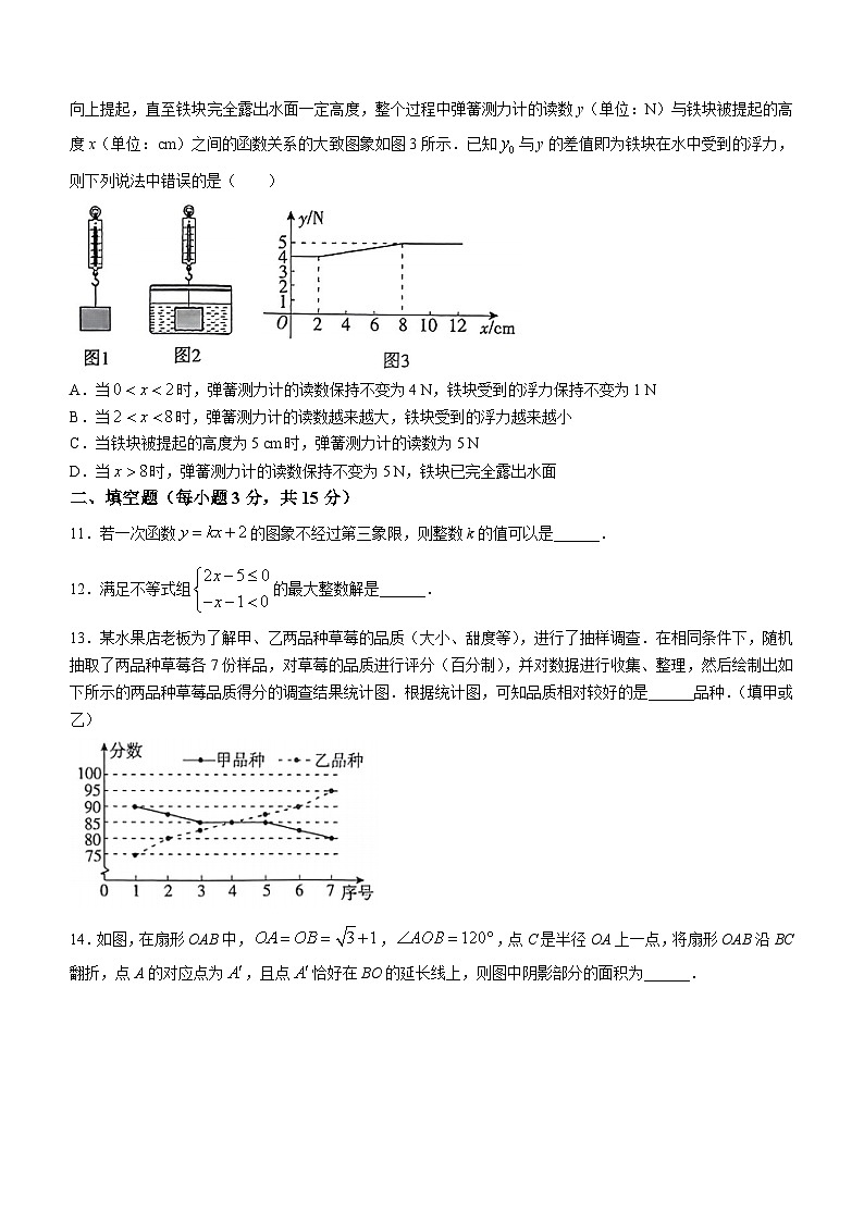 河南省商丘市柘城县实验中学2022-2023学年九年级下学期4月月考数学试题03