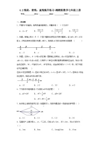 初中数学第4章 图形的认识4.2 线段、射线、直线精练