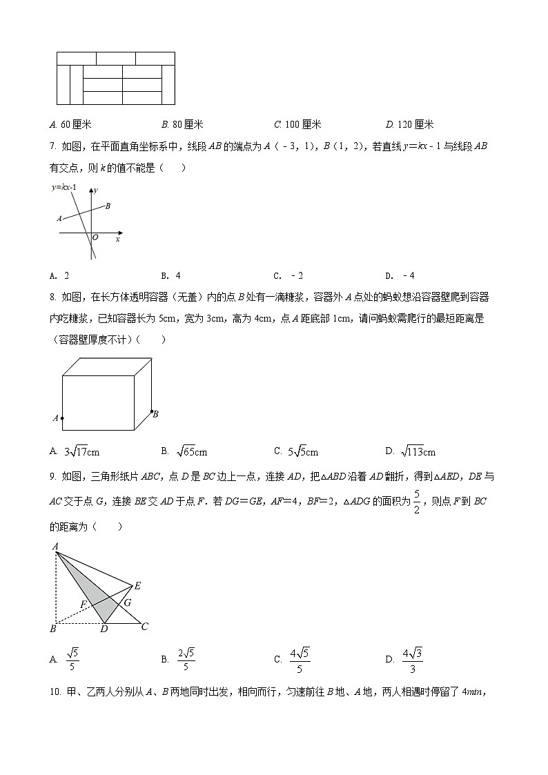 精品解析:广东省深圳市高级中学2021-2022学年八年级上学期期末数学试题(原卷版)第2页
