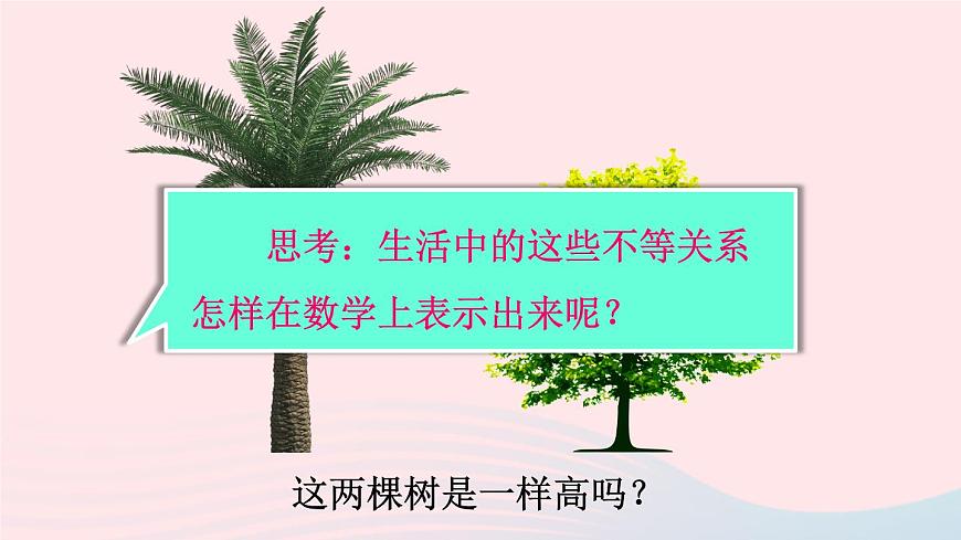 第二章一元一次不等式與一元一次不等式組1不等關系課件(北師大版八下)第5頁