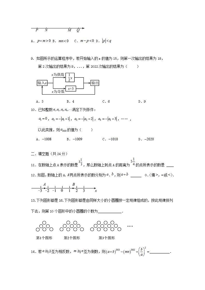 北师大版数学七上  第二章  《有理数及其运算》 单元精选强化卷02