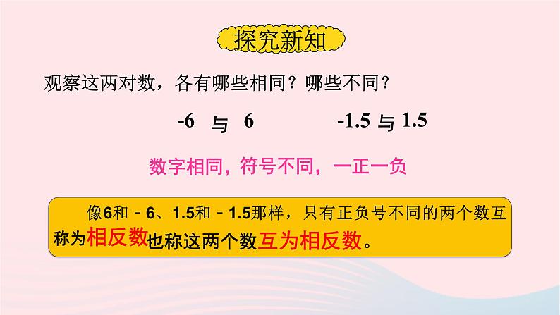 2023七年级数学上册第2章有理数2.3相反数课件(华东师大版)第3页