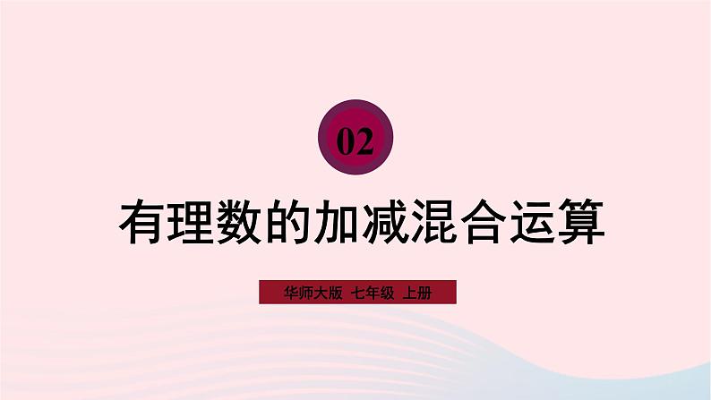 2023七年级数学上册第2章有理数2.8有理数的加减混合运算课件(华东师大版)第1页